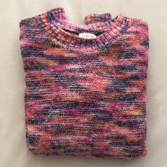 J Crew Factory Pink Puff Sleeve Sweater - Picture 6 of 7